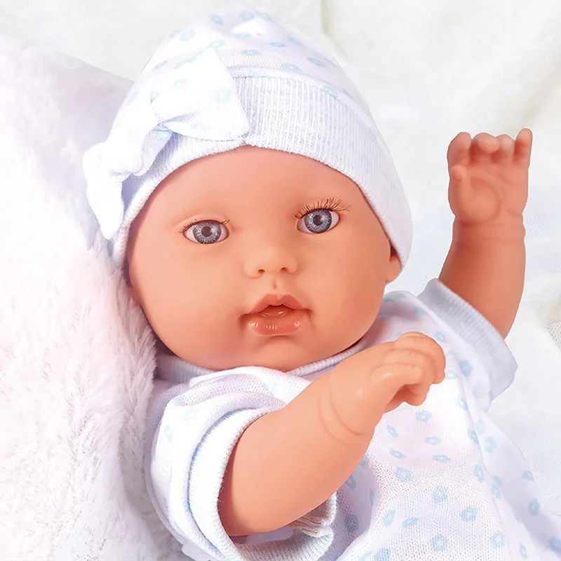 12 بوصة الانتهاء نابض بالحياة دمية إعادة الميلاد DQ10 ثلاثية الأبعاد رسمت الجلد عالية الجودة لينة الفينيل سيليكون دمية قابل للغسل واللباس