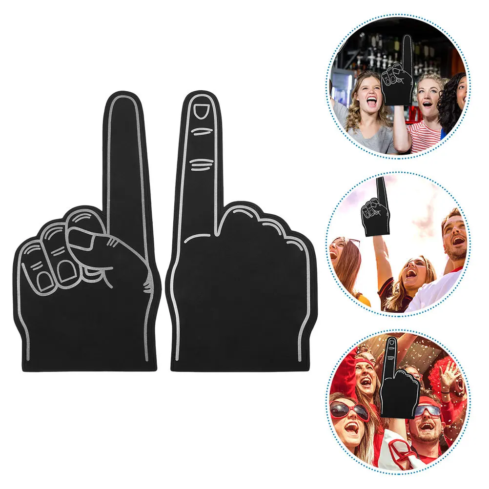 

2 шт., пенопластовые напальчники для занятий спортом, мультяшный футбол, реквизит для черлидинга, мягкие многоразовые вечерние сувениры, подходят для большинства рук