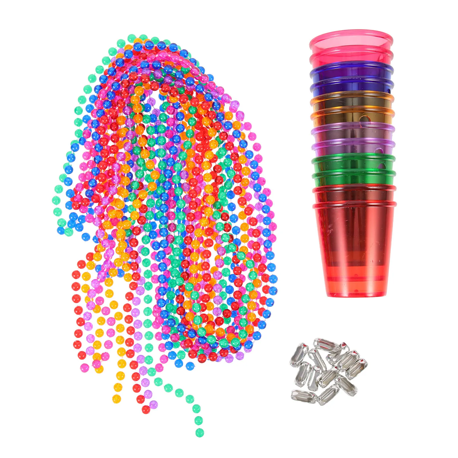 

shot Cup Necklace Multi-Function Shot Plastic Beaded Necklace Wine Cups Lightweight Creative Hanging Cups Decorative Favors