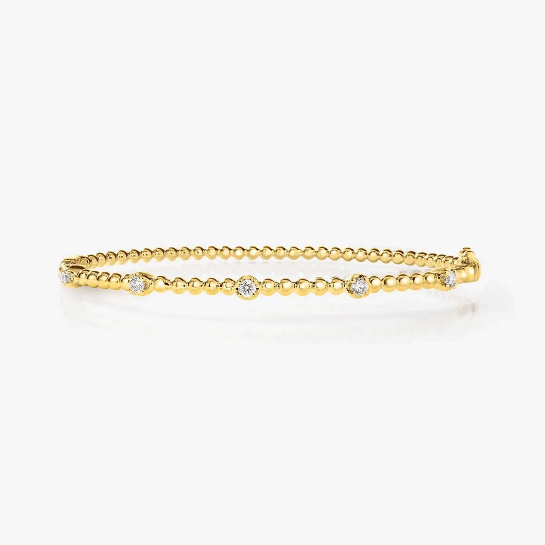 

14K Gold Beaded Diamond Bangle Fashion Designer Dainty Bracelets Bangles for Women Minimalistic Gold Bracelet Bangles