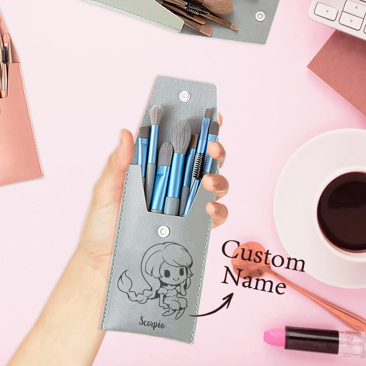 Beauty Makeup Names - 1 stuk op maat gemaakte make-upborstel