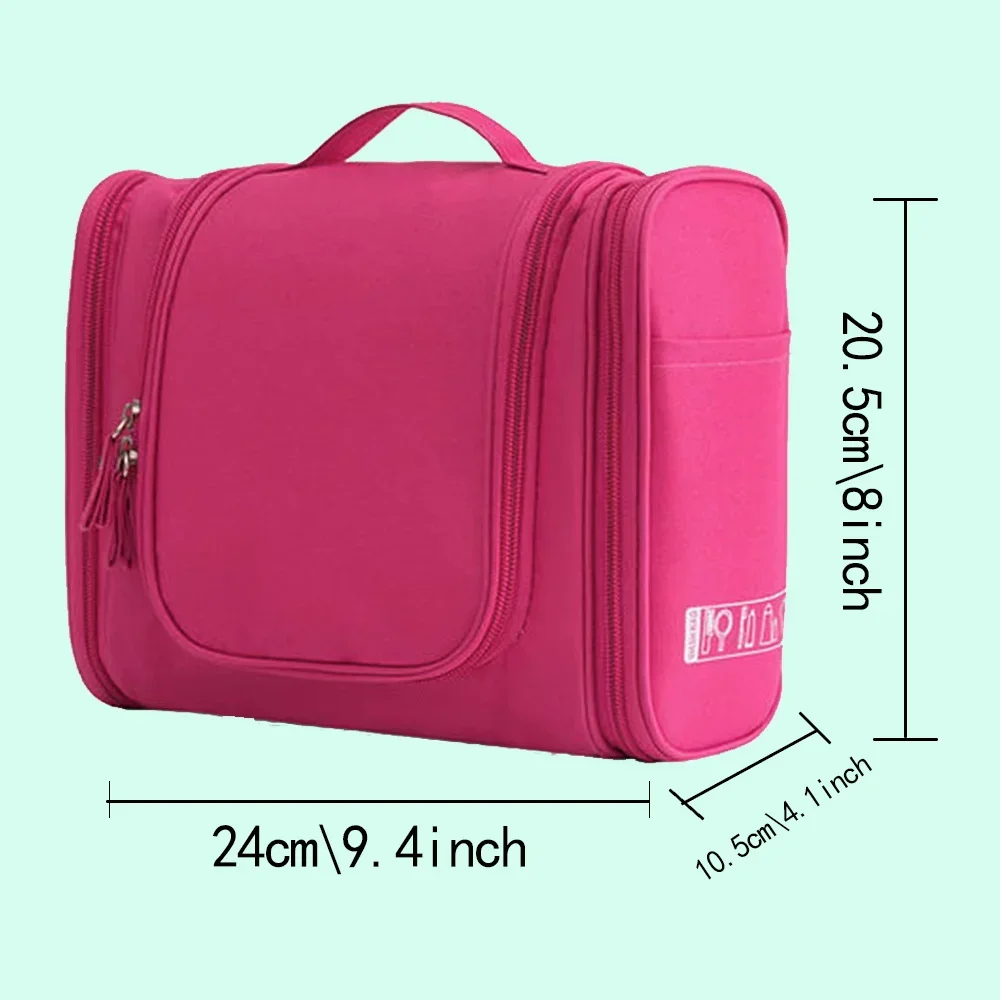 Travel Makeup Bag Washing Toiletry Kits Storage Bags Pink Color Hanging Cosmetic Organizer Bags Garland Letter Pattern Series