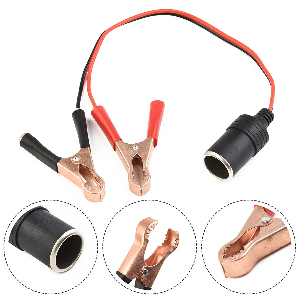 

Metal Car Battery Cable Clamp Battery Cable Clamp 1c㎡ 1 Pc 12V-24V 35cm/13.78in Battery Crocodile Clip Plastic