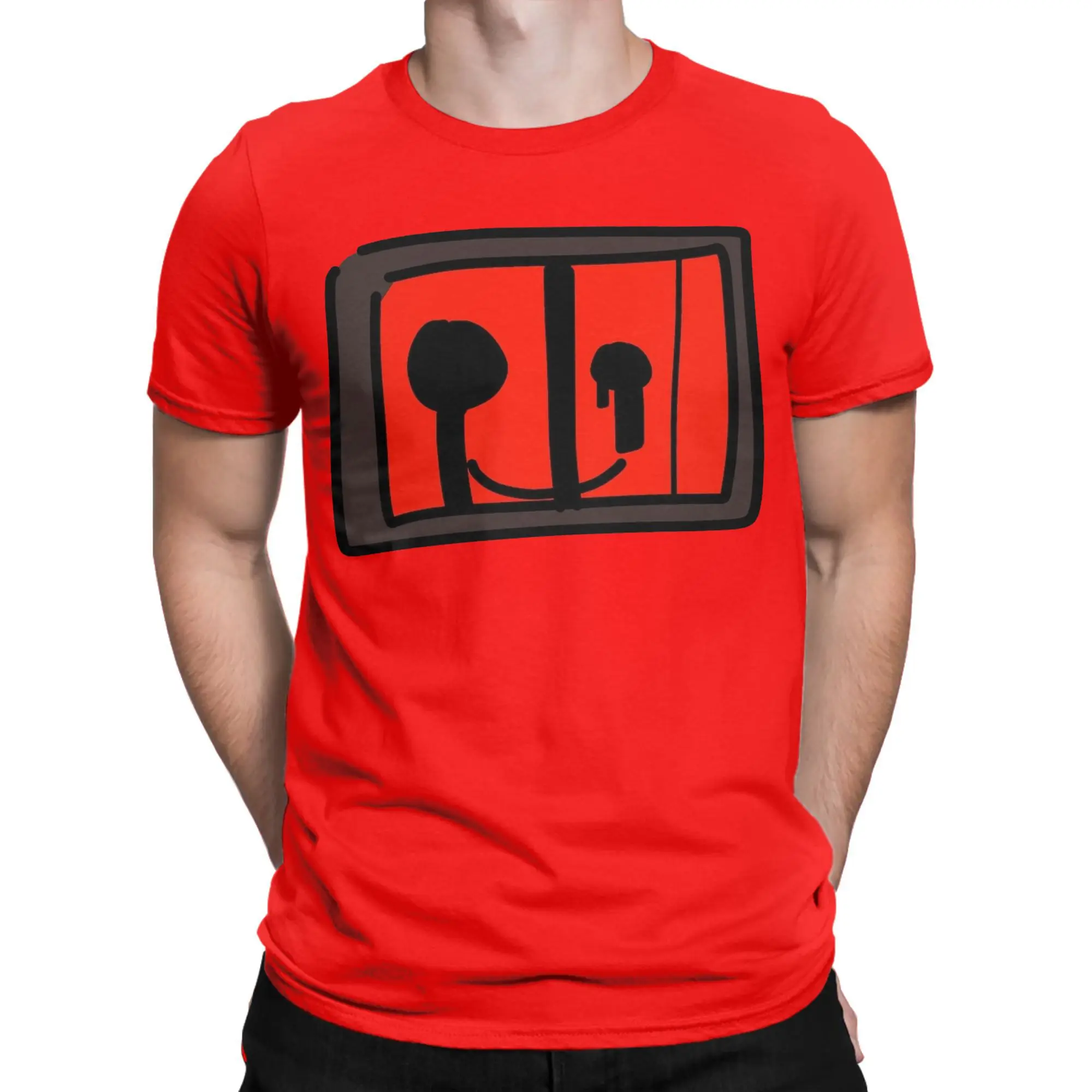 jx1dx1 ihasafacelulz tv T Shirt Men's  Cotton Novelty T-Shirts Crewneck  Tees Short Sleeve Clothes Plus Size