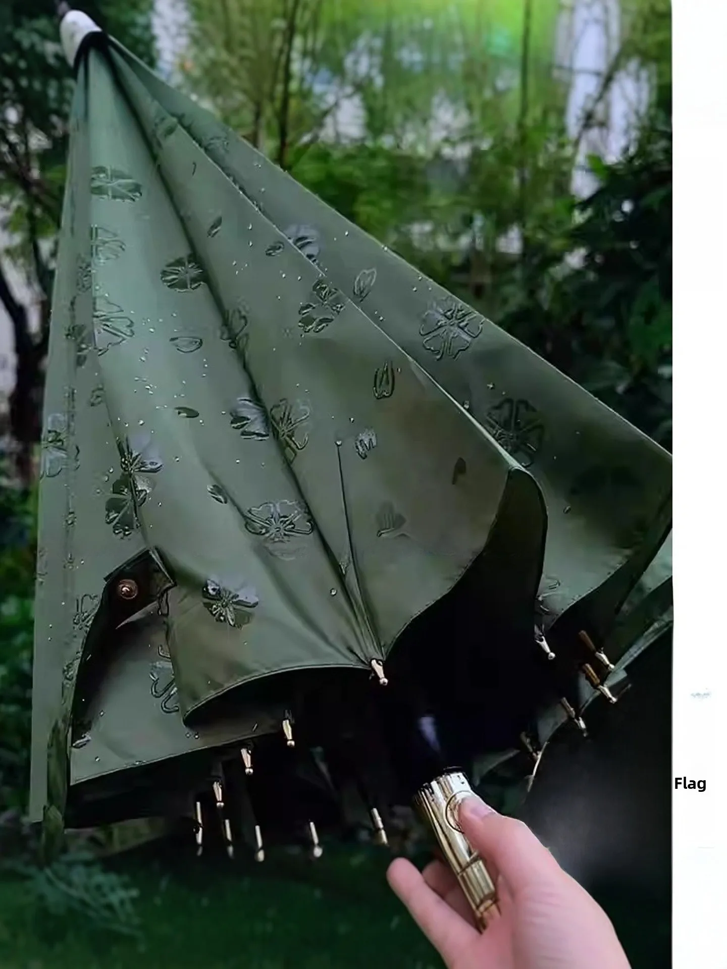 

Большой оригинальный зонт с длинной ручкой, раскрывающийся при контакте с водой, с высокой эстетической ценностью, ветрозащитный, 24-спицевый.