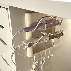 Wall Mounted Hair Dryer Storage Rack Curling Iron Holder Bathroom Organizer Storage Shelf Bathroom Accessories