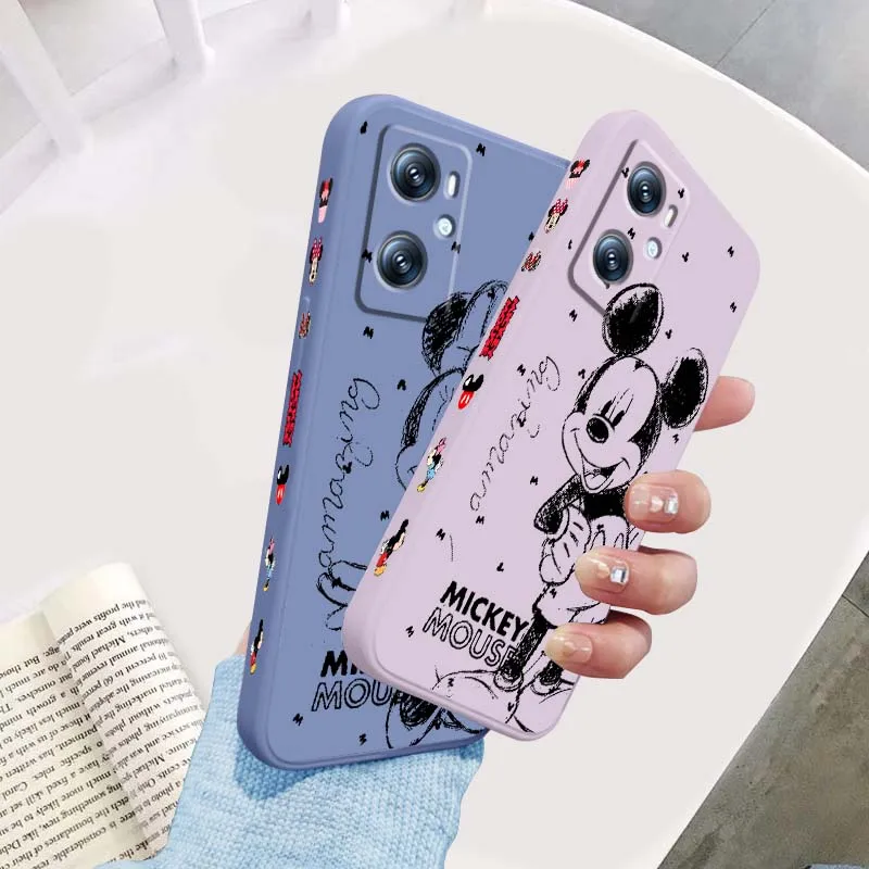 

Disney Line Mickey Mouse For OPPO Find X5 A11 A16K A53 A98 A3 A57 A72 A73 A96 A74 A9 A5 5G Liquid Left Rope Phone Case
