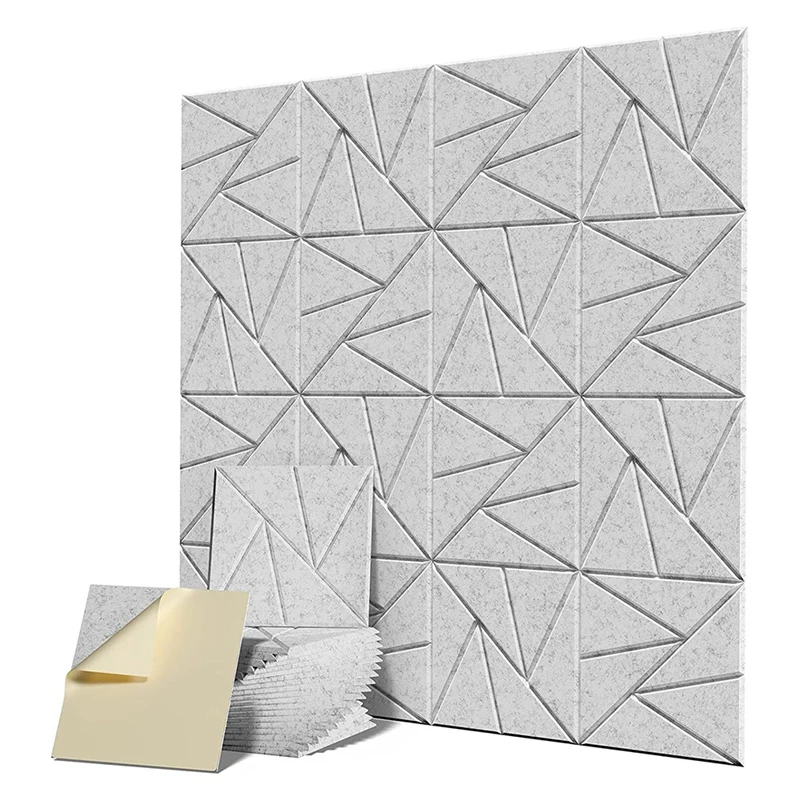 

16Pcs Acoustic Panel With Self-Adhesive,12X12X0.4In Sound Proof Panel,Sound Panel High Density For Home Studio Office