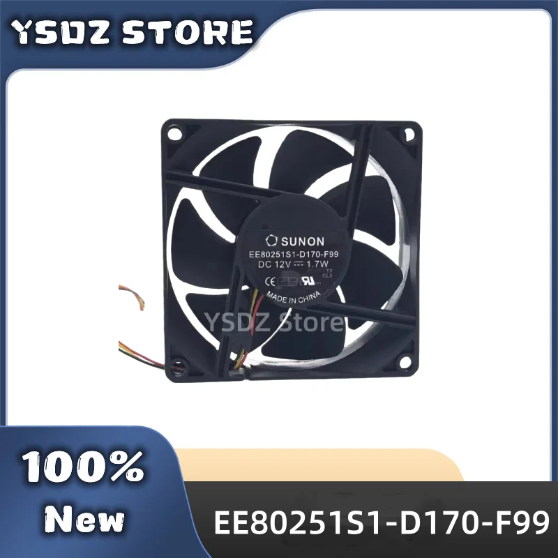 EE80251S1-D170-F99 3-wire DC12V 1.7W 80*80*25MM For SUNON New Original Cooling fan Fast Shipping