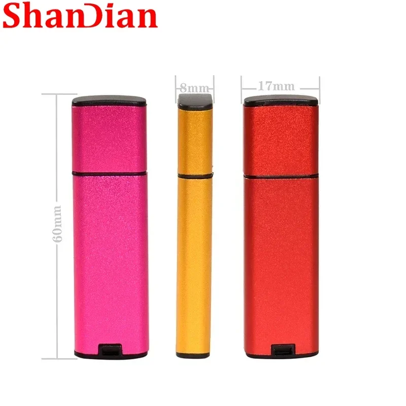 SHANDIAN-Clé USB dorée 256, disque plastique rose, mini gadget, cadeau de photographie, 64 Go, 32 Go, 16 Go, 4 Go