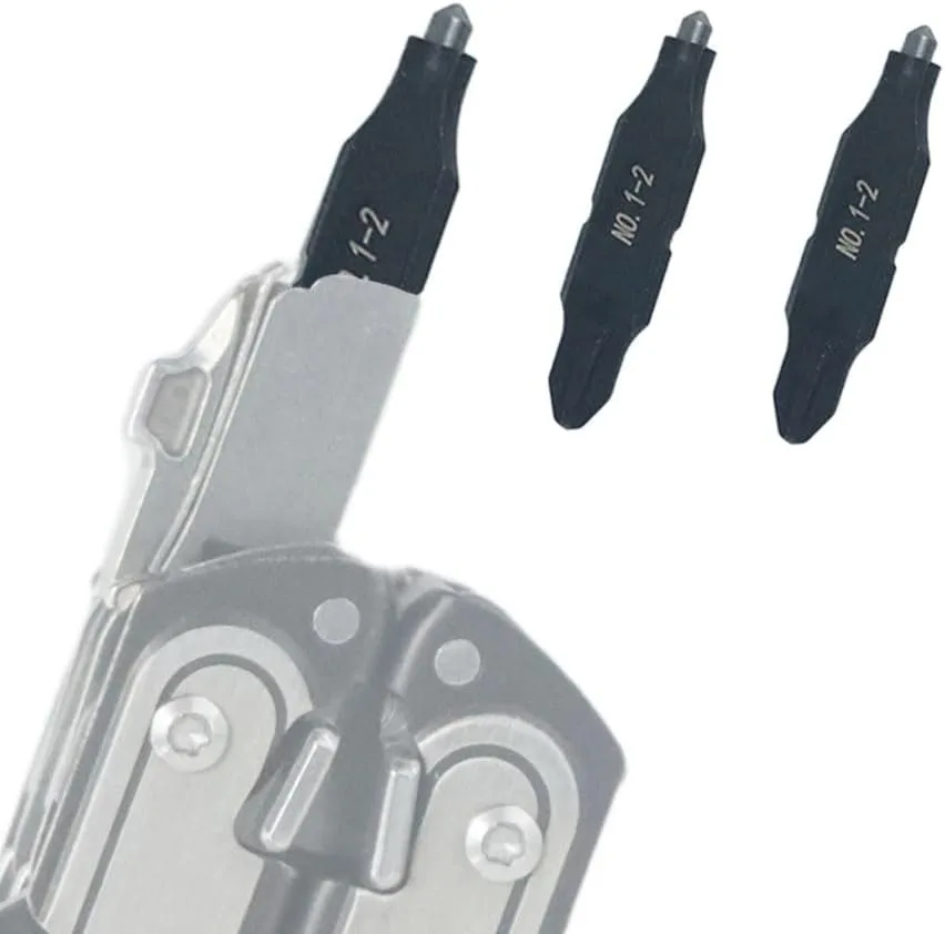 Glass Breaker Bit Set,Tungsten Carbide Window Breaking Tip + #1 & #2 Phillips,3 Pack