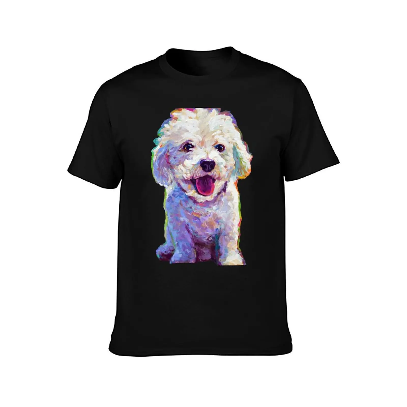 Cute Bichon Frise by Robert Phelps T-Shirt Soft Durable Cotton T-Shirt