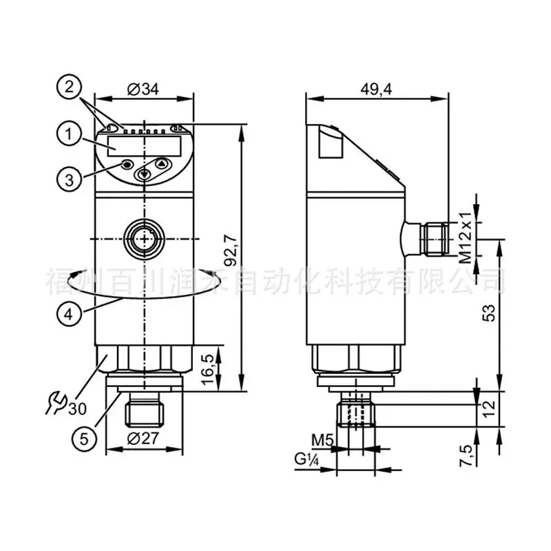 PN3596 ifm Pressure Sensor with Display Rugged Design New Original Inquiry