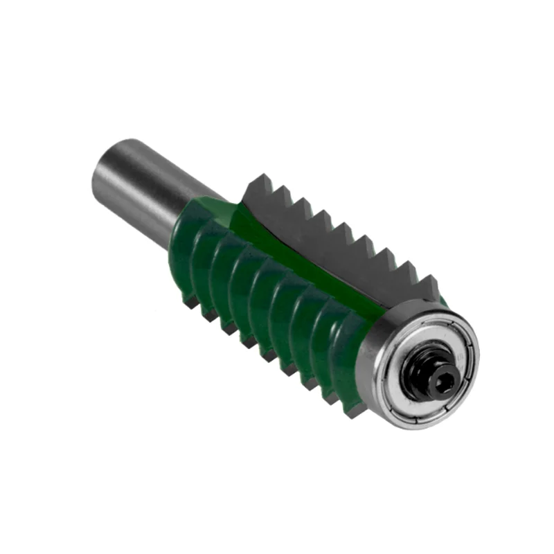 Multi-Tooth Forma Fresa, Green Router Bits, Face Mill, Carpintaria, End Mill, Shank, 12mm