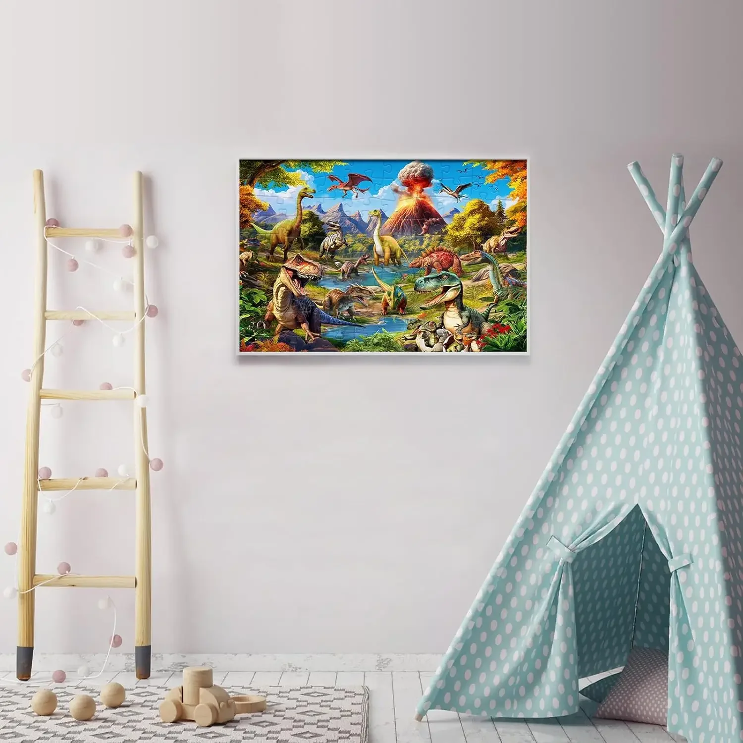 Dinosaur World Landscape Adults Wooden Puzzle Relaxing Challenge Premium Quality Jigsaw Puzzle Perfect Holiday Birthday Gifts