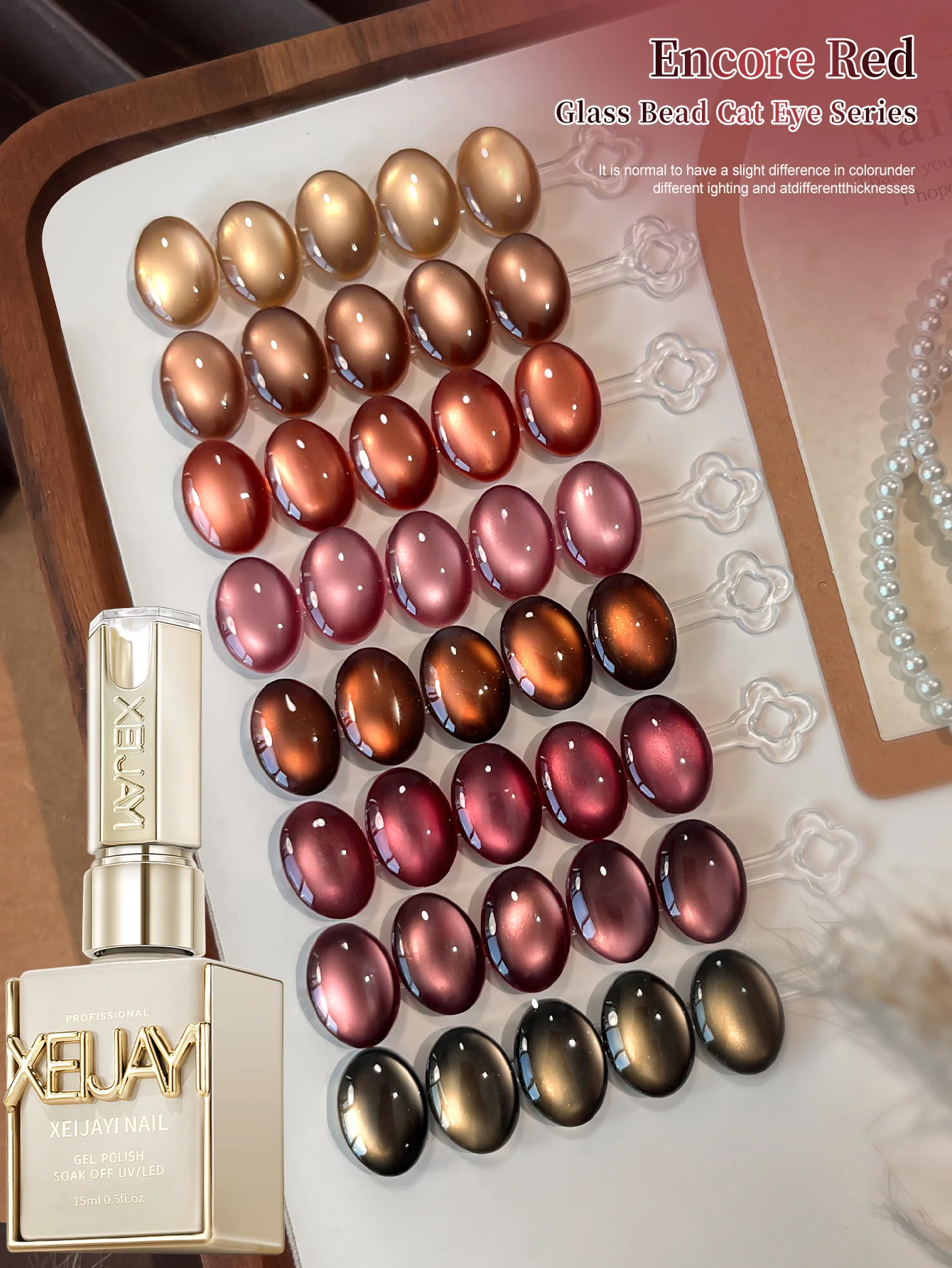 

XEIJAYI 15 мл, 8-цветный набор гель-лаков для ногтей Ankara Red Series «кошачий глаз», УФ-светодиодный погружной лак для ногтей, праздничный дизайн лака для ногтей «сделай сам»