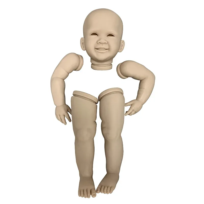 NPK 28Inch Reborn Renata Unpainted Blank Doll Kit  Fresh Color with Eyes and Cloth Body DIY Doll Parts
