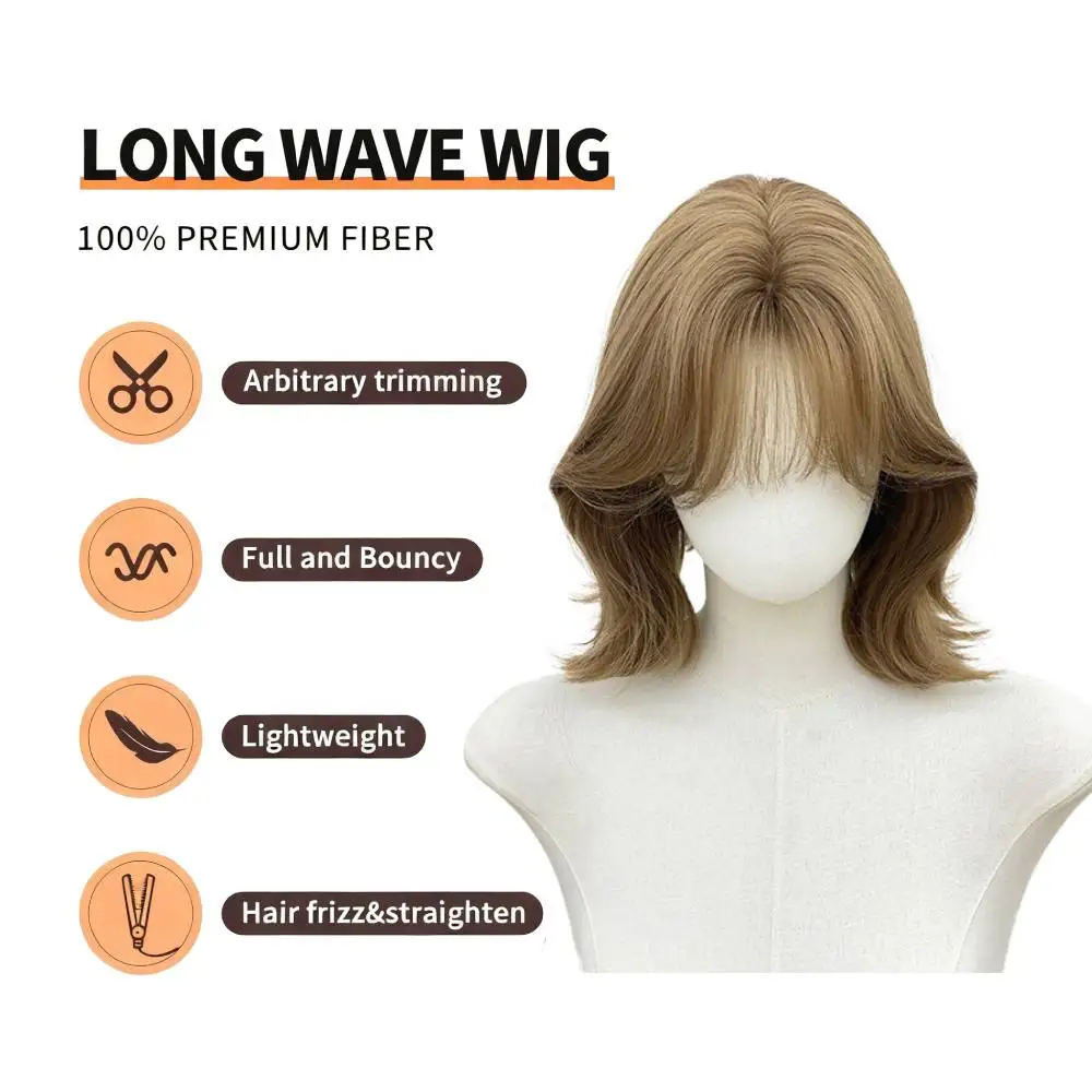 วิกผมสังเคราะห์สีน้ำตาลแอชบราวน์ทรงบ๊อบ มีหน้าม้า วิกผมสั้นแบบลอนสไตล์โลลิต้า สำหรับผู้หญิงผิวขาว ผมดูเป็นธรรมชาติ เหมาะสำหรับใส่ในชีวิตประจำวันและงานปาร์ตี้