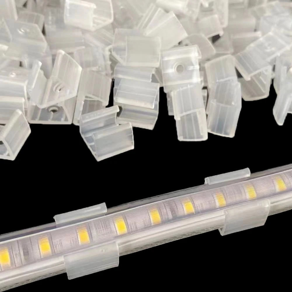 

50 шт., неоновая лента, светодиодный разъем, фиксирующие зажимы, крепежные детали, пластиковая пряжка для крепления 6 мм, 8 мм, 10 мм, 12 мм, RGB светодиодная лента, аксессуары для освещения