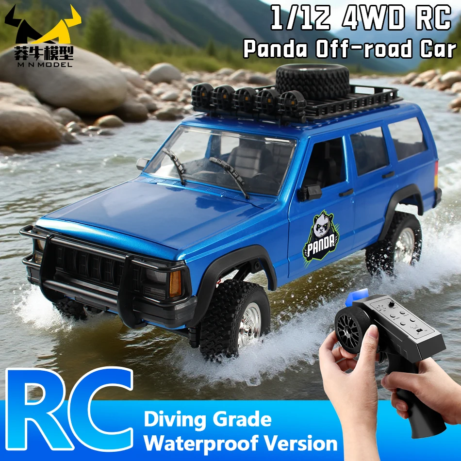 

MN MODEL 1/12 4WD RC Panda Tour Diving Off-road Car All Terrain Vehicle Wading Climbing Truck Rock Crawler Toy for Adult Gift