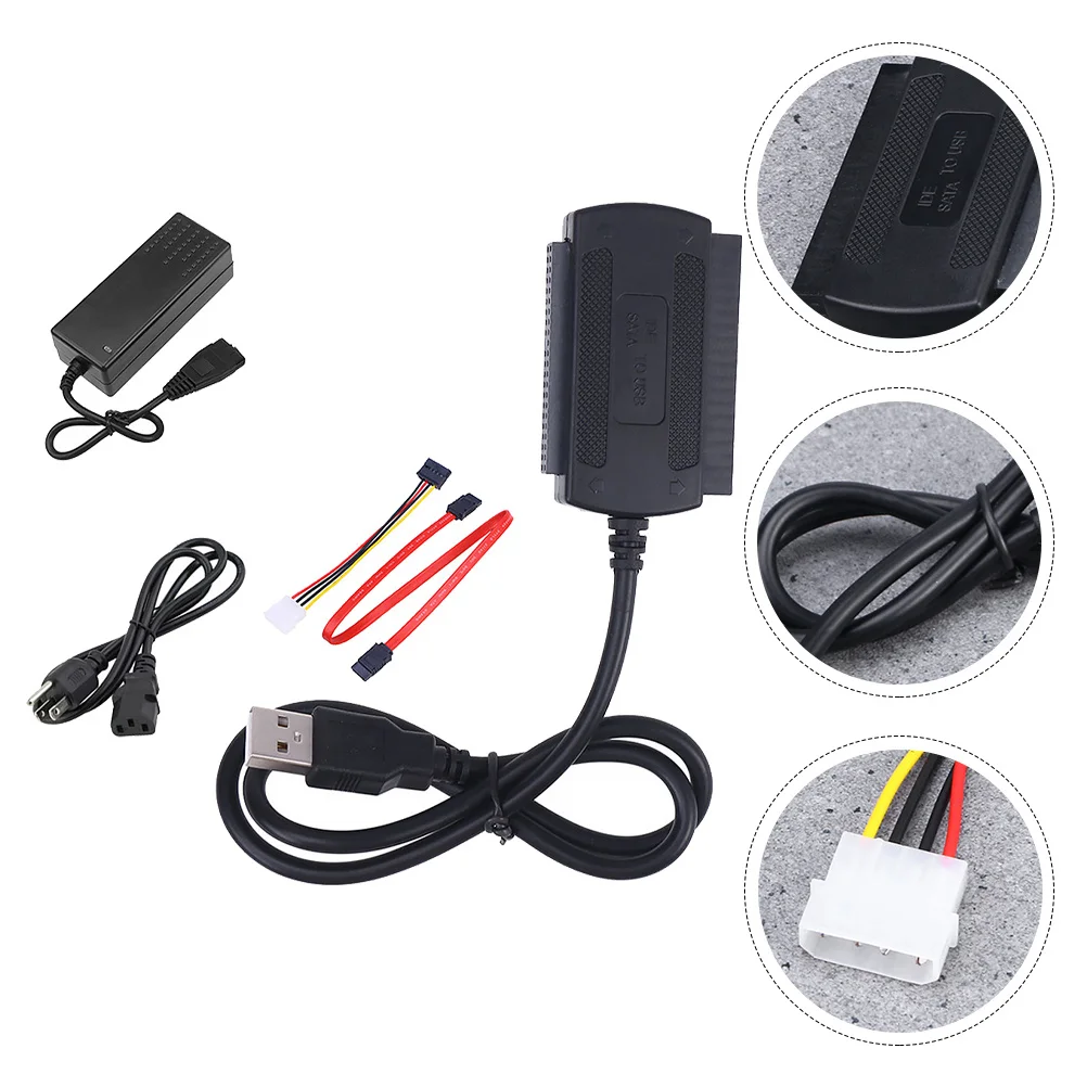 

USB 2.0 to Hard Drive Converter Cable 2.5 3.5 Adapter for Fast Data Transfer External Use Hard Drive Converter Cable