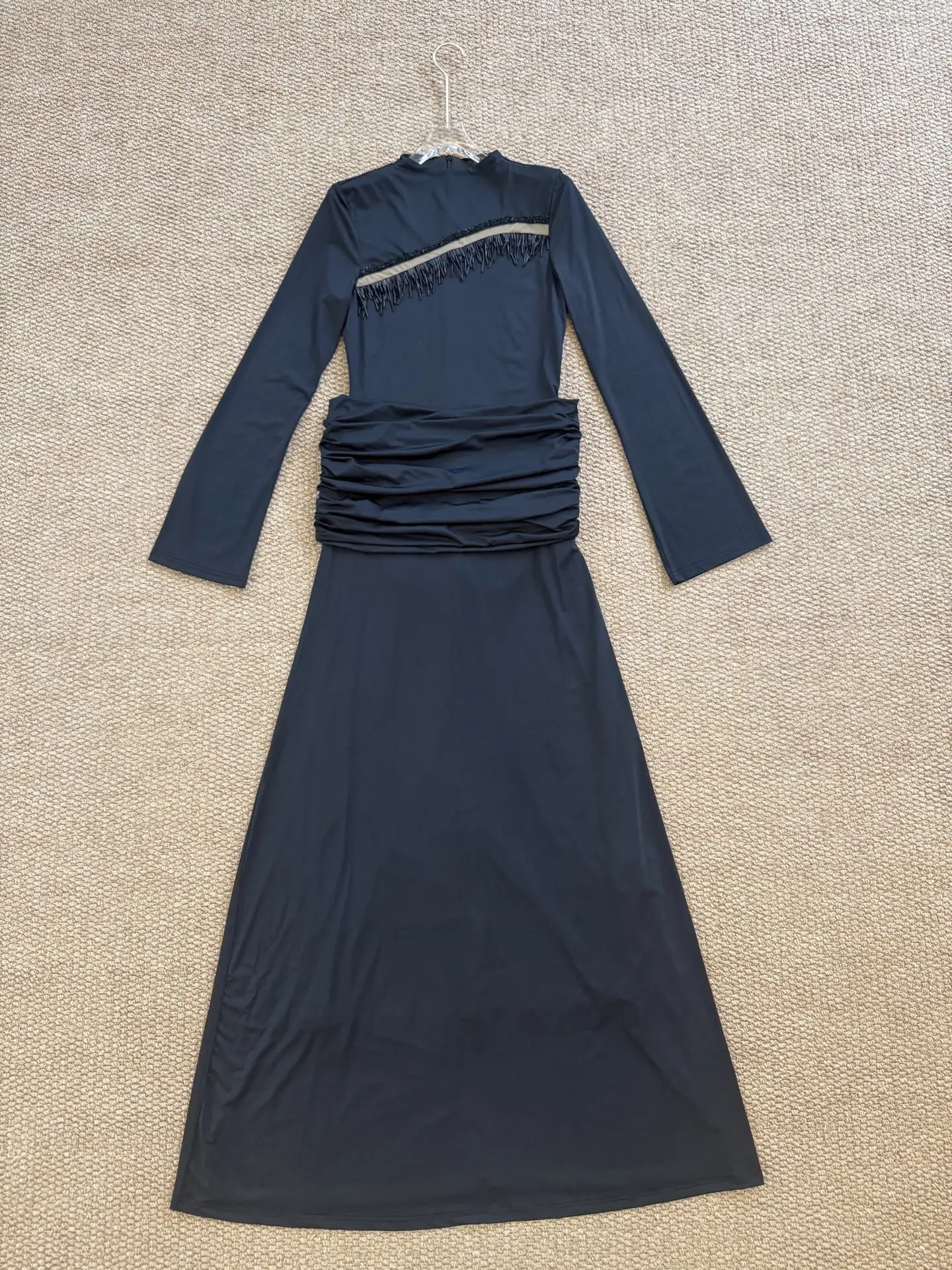 Women’s Autumn Catwalk Black Long Dress
