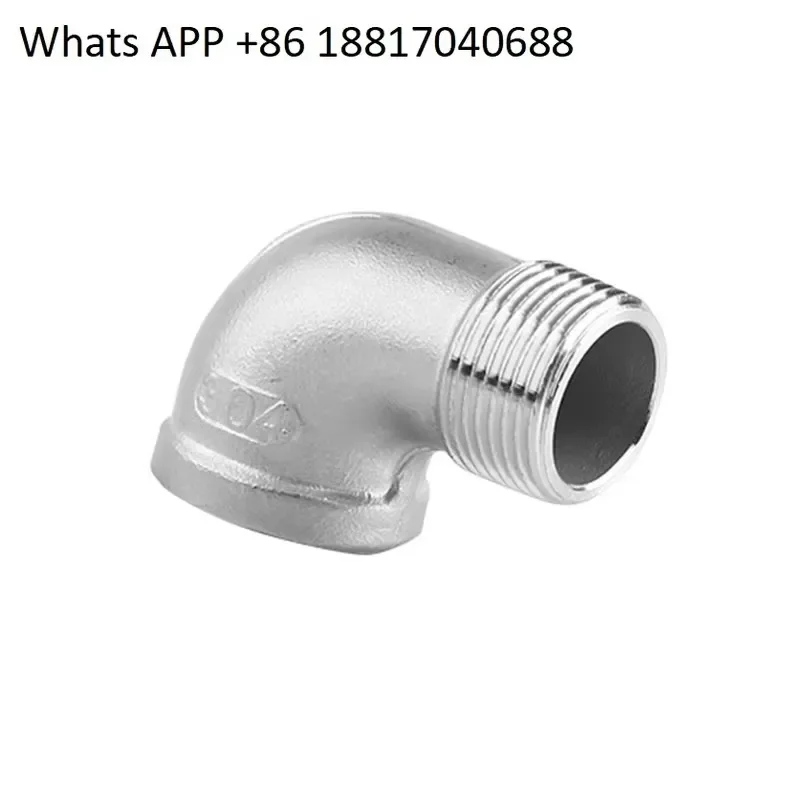 1PC for 316L DN80 Precision Cast Stainless Steel Inner and Outer Wire Elbow Right Angle 90 Degree Thread Tooth Adapter for 3