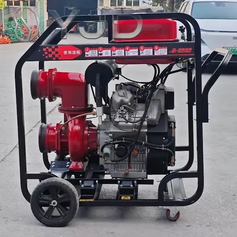 150mm 6Inch Diesel Water Pump High Pressure Cast Iron Pump for Agricultural Irrigation Emergency Backup Automatic Priming