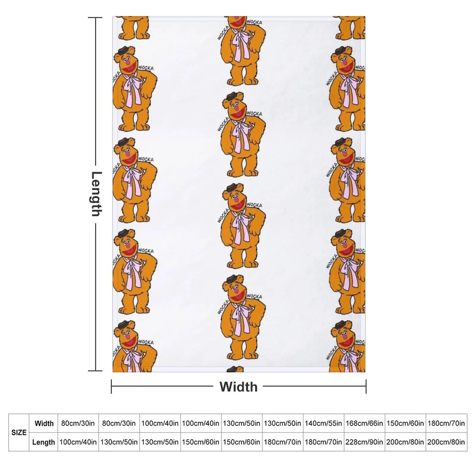 The Muppets - Fozzie Bear Wocka Wocka Throw Blanket For Baby Decoratives Flannel Blankets For Sofas Soft Big Hairy Blankets