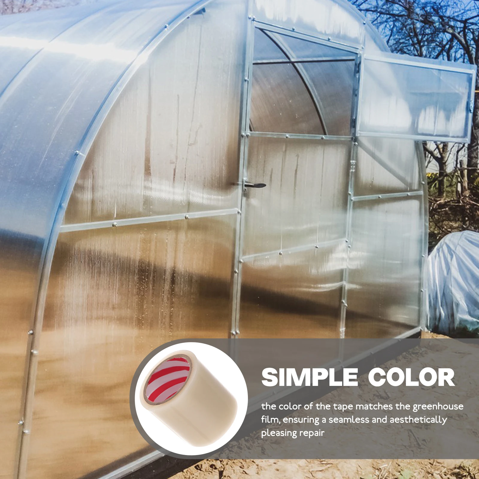 

1 Roll Thick Pe Greenhouse Film Repair Tape Weatherproof Tent Canopy Seaming Tape for Farm Plant Protection Cover