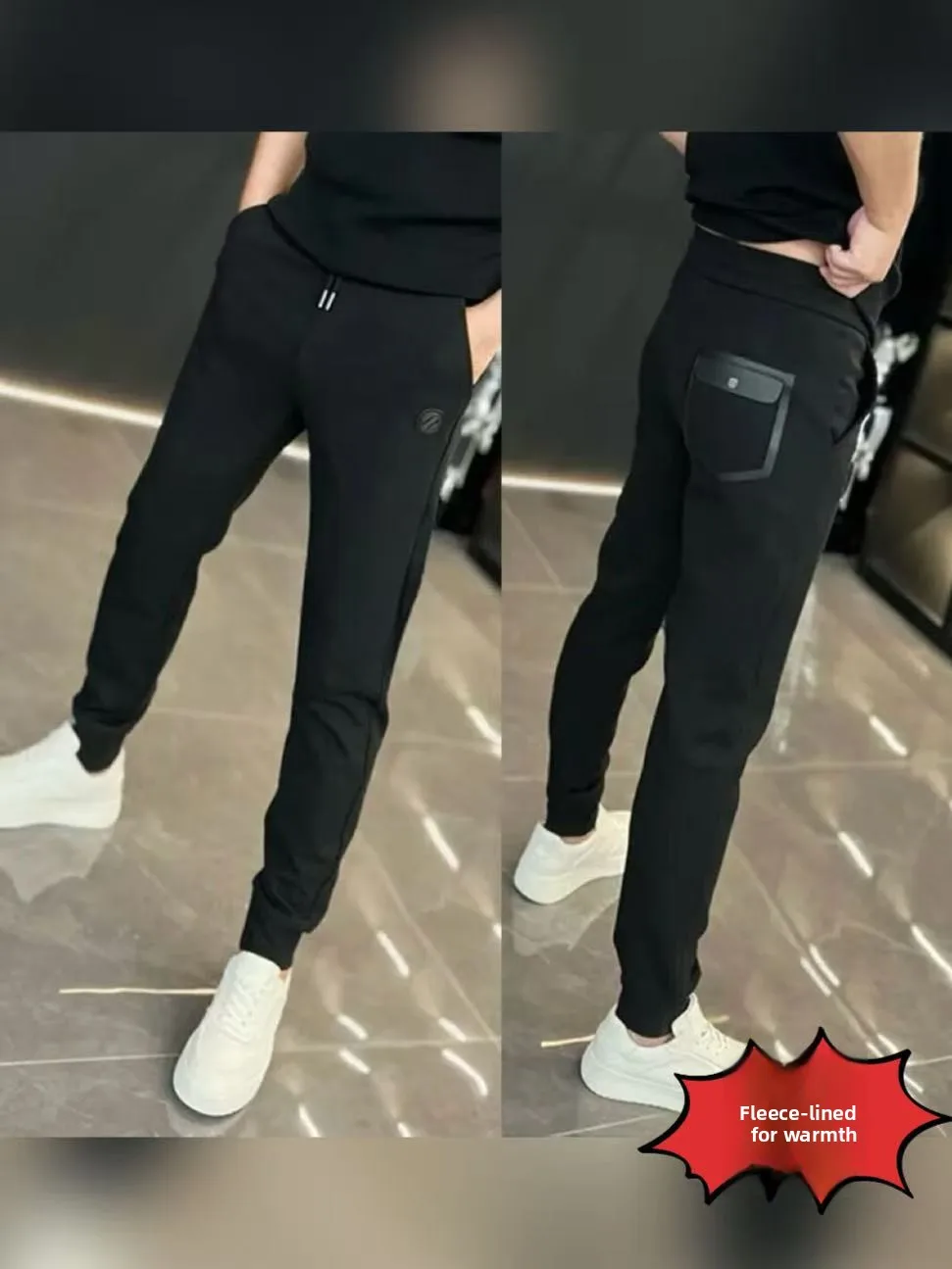 

Высококачественные мужские повседневные брюки CH22: Новинка осенне-зимнего сезона, утепленные флисом, из золотистого бархата, модные, универсальные, приталенного кроя.