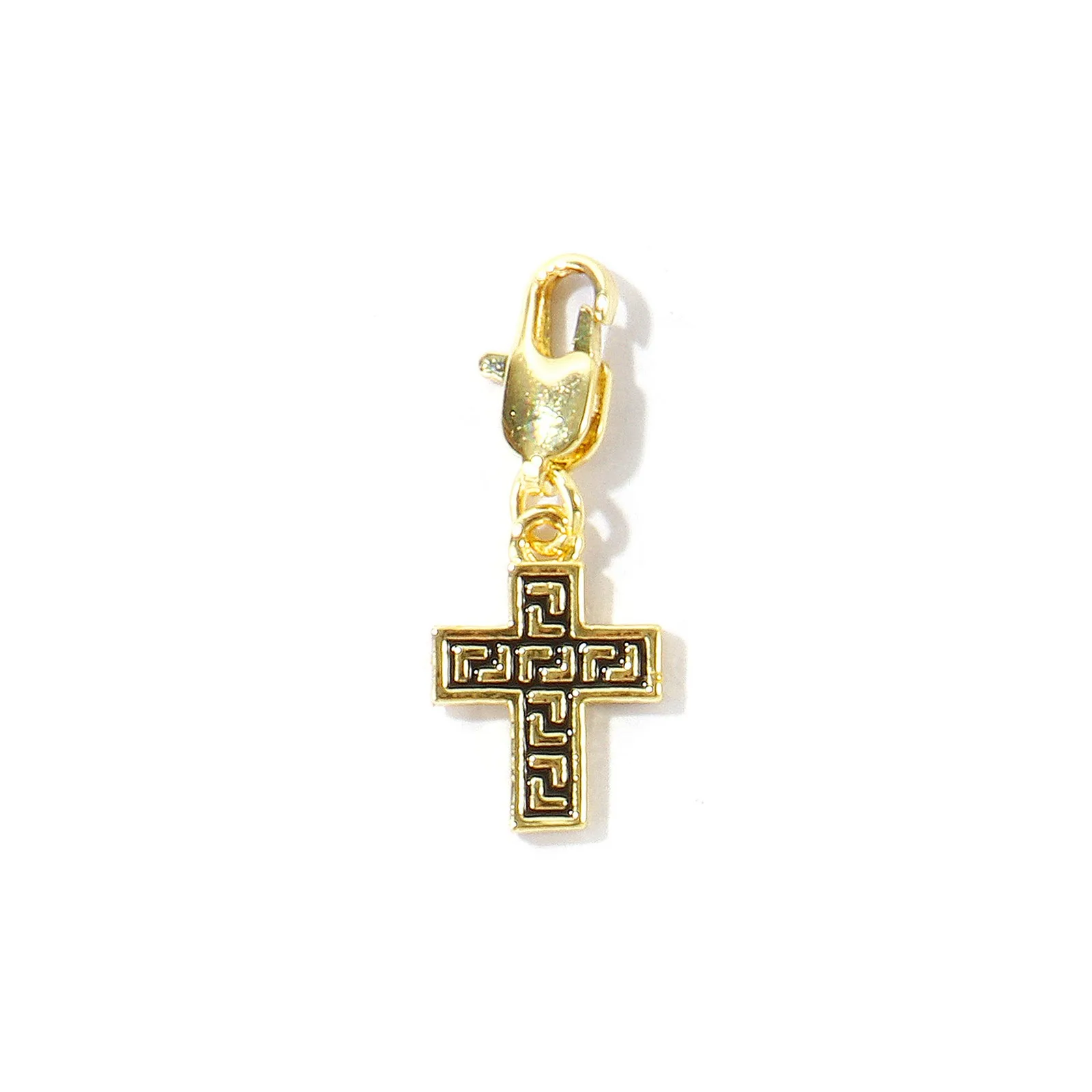2 Stück Messing-Hartriegel-Anhänger, Kreuz, Sonne, Hartriegel, Flugzeug, 18K vergoldet, klare Zirkonia-Anhänger für die Herstellung von DIY-Halsketten – Detail 8