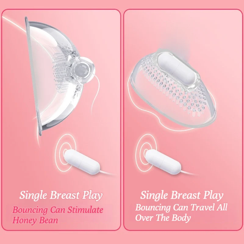 Nipple Vibrator for Women 10 Frequency Vibration Nipple Clamps Sucking Stimulator Massager Sex Toys for Adult Couples Pleasure