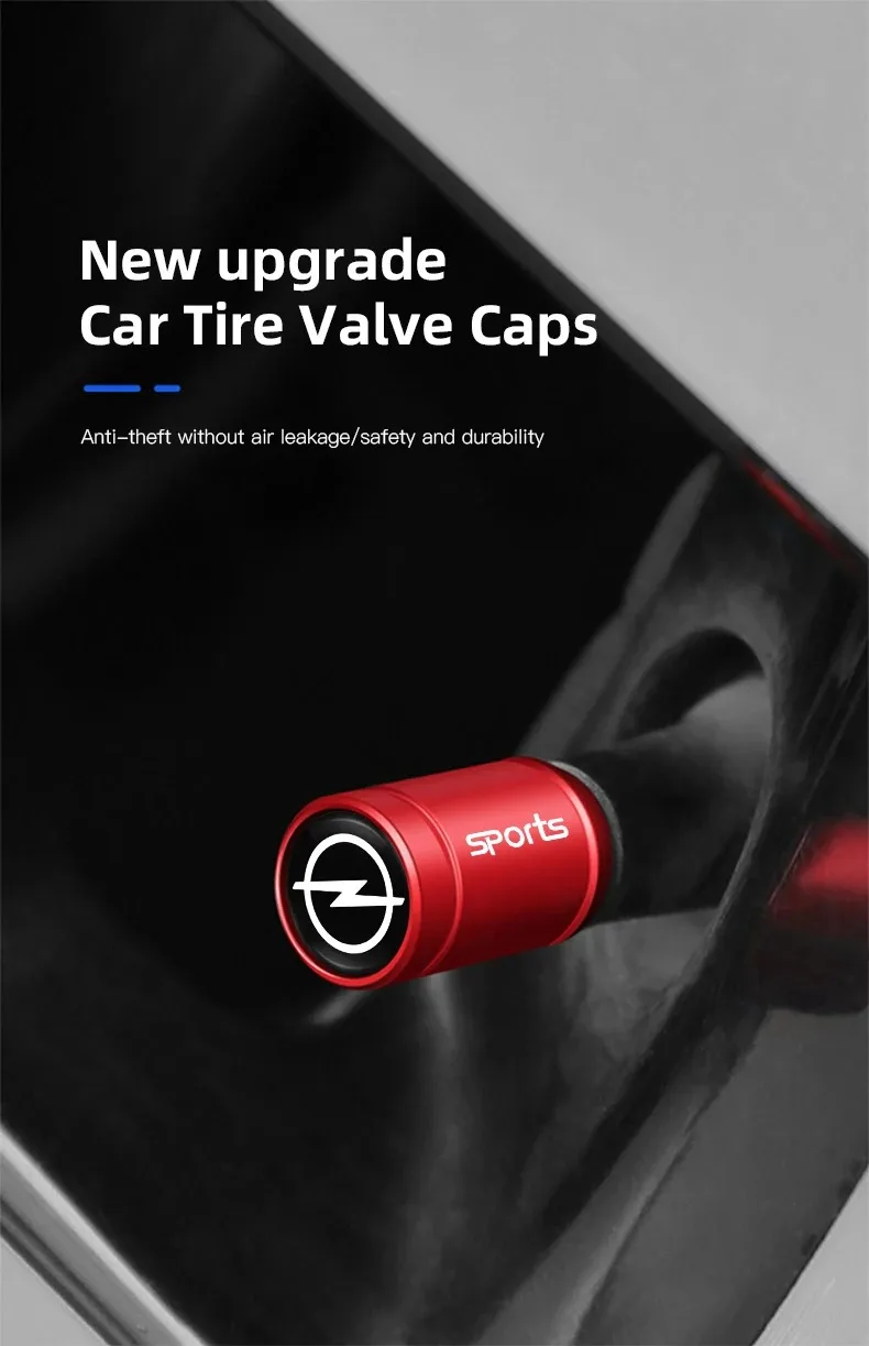 

4 шт. металлические колпачки для клапанов шин, автомобильные пылезащитные колпачки, аксессуары для Opel Corsa D Astra Insignia Mokka Adam Combo OPC Vauxhall Vectra