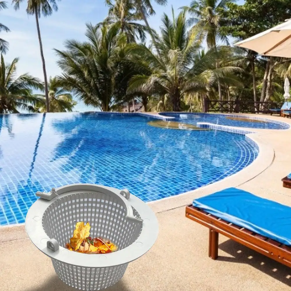 プールスキマーバスケット地上プール交換用スキマーバスケットハンドルプールクリーニングアクセサリー