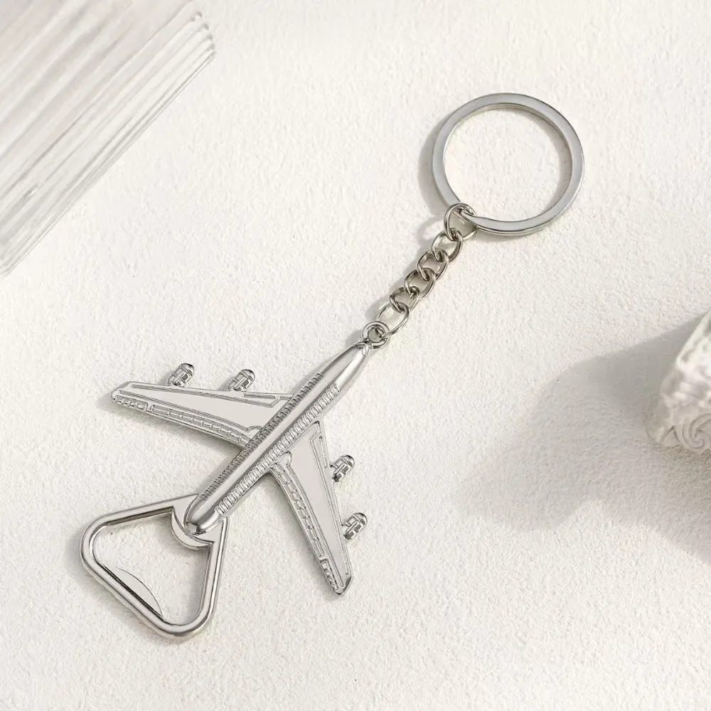 Kreativer Personalisierter Schlüsselanhänger Metall-Flugzeugmodell Flaschenöffner Schlüsselring Kompakter Vintage-Schlüsselanhänger Exquisites Geschenk Taschenanhänger – Detail 3
