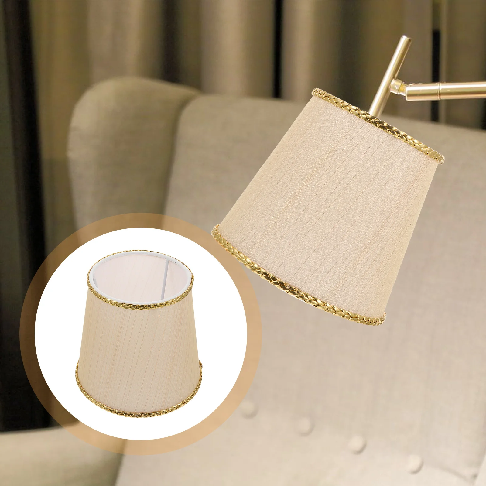 

1pc Cloth Lamp Shade Cover Premium Fabric For Dust Protection Warm Lighting Decorative Home Bedroom Living Room Use