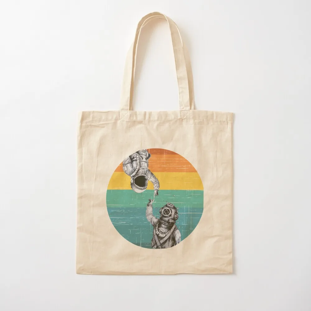 رائد الفضاء في المحيط حمل حقيبة حقائب الهدايا سيدة حقيبة حقائب بيئية حقائب الشاطئ النسائية