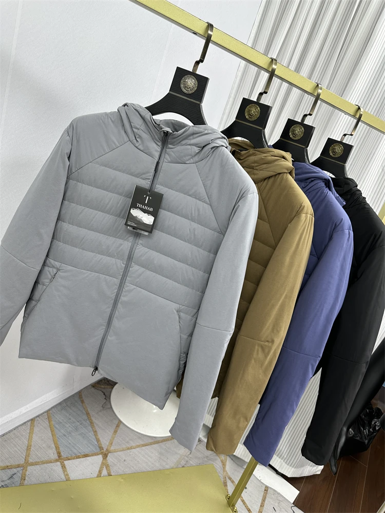 

Мужская пуховая куртка: новинка осенне-зимнего сезона, легкая, теплая, с 90% белым пухом, ветрозащитная, модная, с капюшоном, для защиты от холода