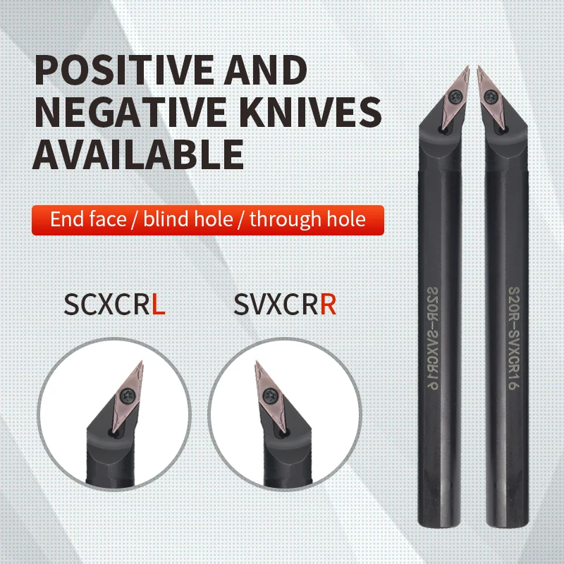 Imagem -03 - Cnc Carbide Insert Turning Bar Holder S16q-svxcr11 S20r-svxcr16 S25s-svxcr16 S32t-svxcr16 Cnc Ferramenta Indexável Use Vcmt Vcgt11 16