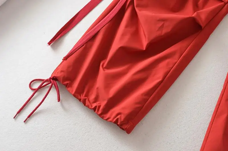 Pantalones informales de pierna ancha y cintura alta para mujer, pantalones holgados con cordón, pantalones largos Faionable, pantalones informales