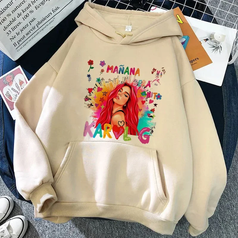 Manana Sera Bonito Hoodie Karol G Manana Sera Bonito Hoodie Tomorrow Will Be Nice Graphic T Shirts Women Bichota Warm Sweatshirt