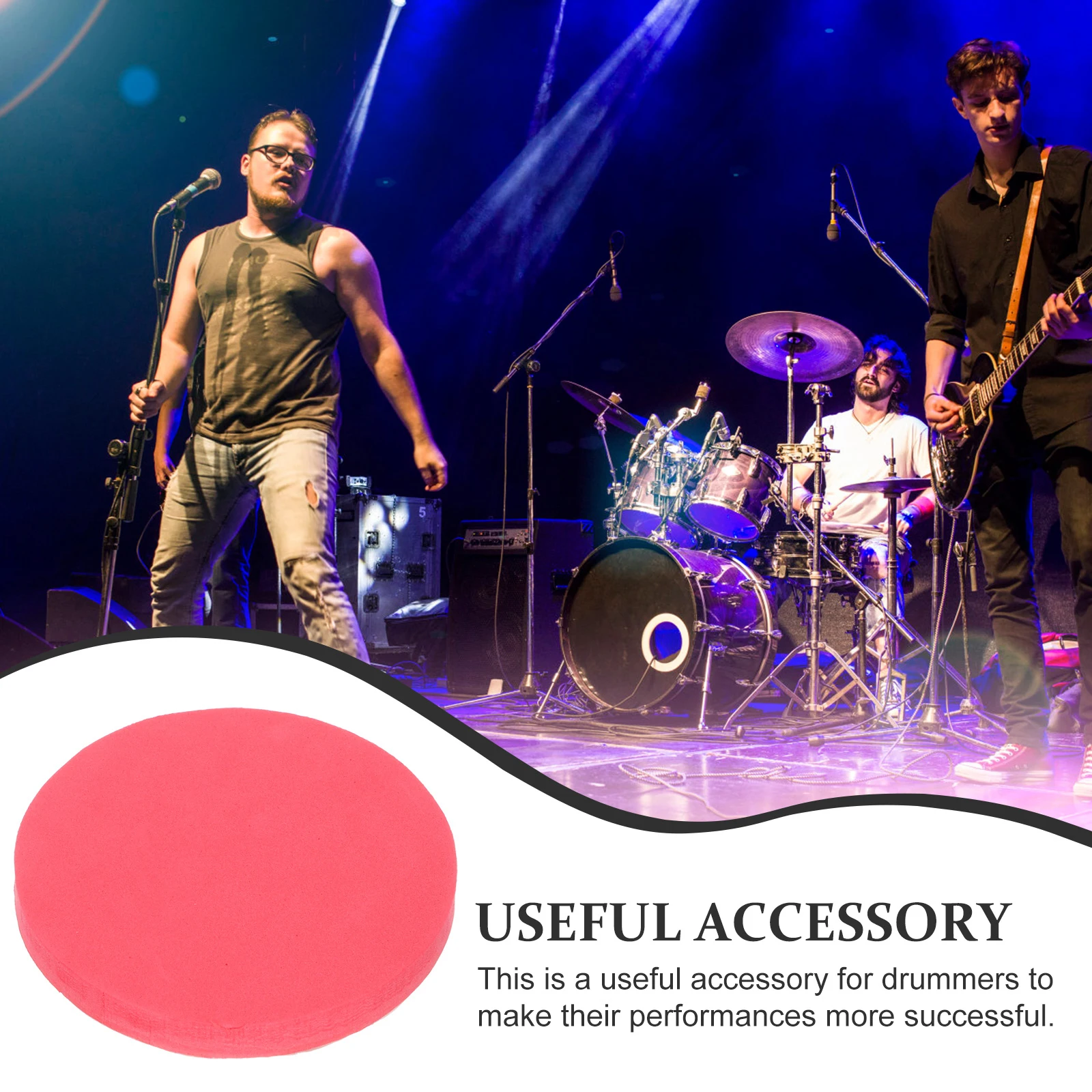 

2 Pcs Drum Protective Pad Base Patch Percussion Patches Bass Head Kick Practice Skin Peddle