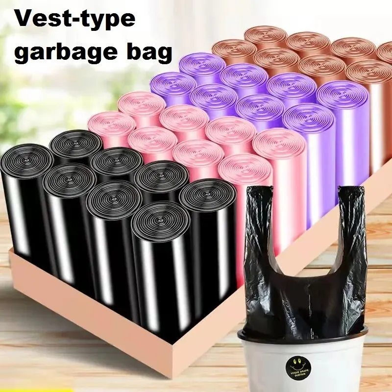 Increase Trash Bags Gallon Handle Tie Garbage Bags for Office Kitchen Bedroom Waste Bin Portable Waste Bas