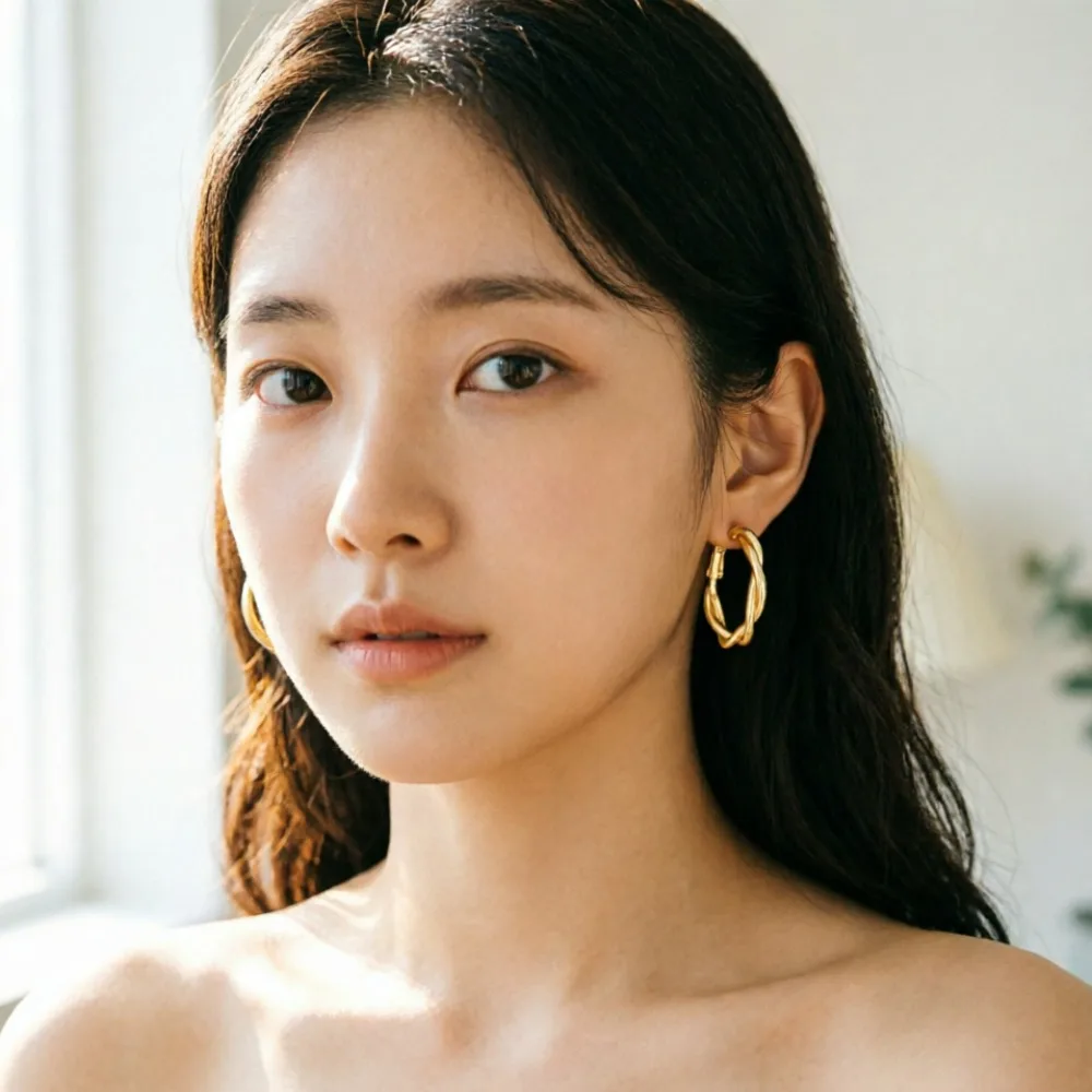 Vintage Simple Circle Distortion Twist Interweave Metal Round Hoop Earrings for Women Party Fashion Jewelry Accessories 2026