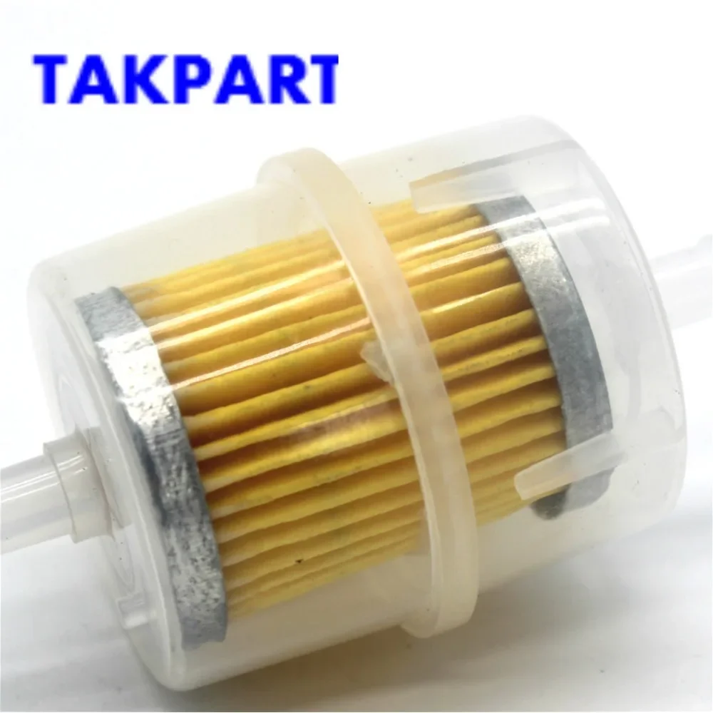 TAKPART-Filtre à carburant universel en ligne doré, grande pièce de voiture adaptée aux tuyaux de 6mm 8mm, 20 pièces