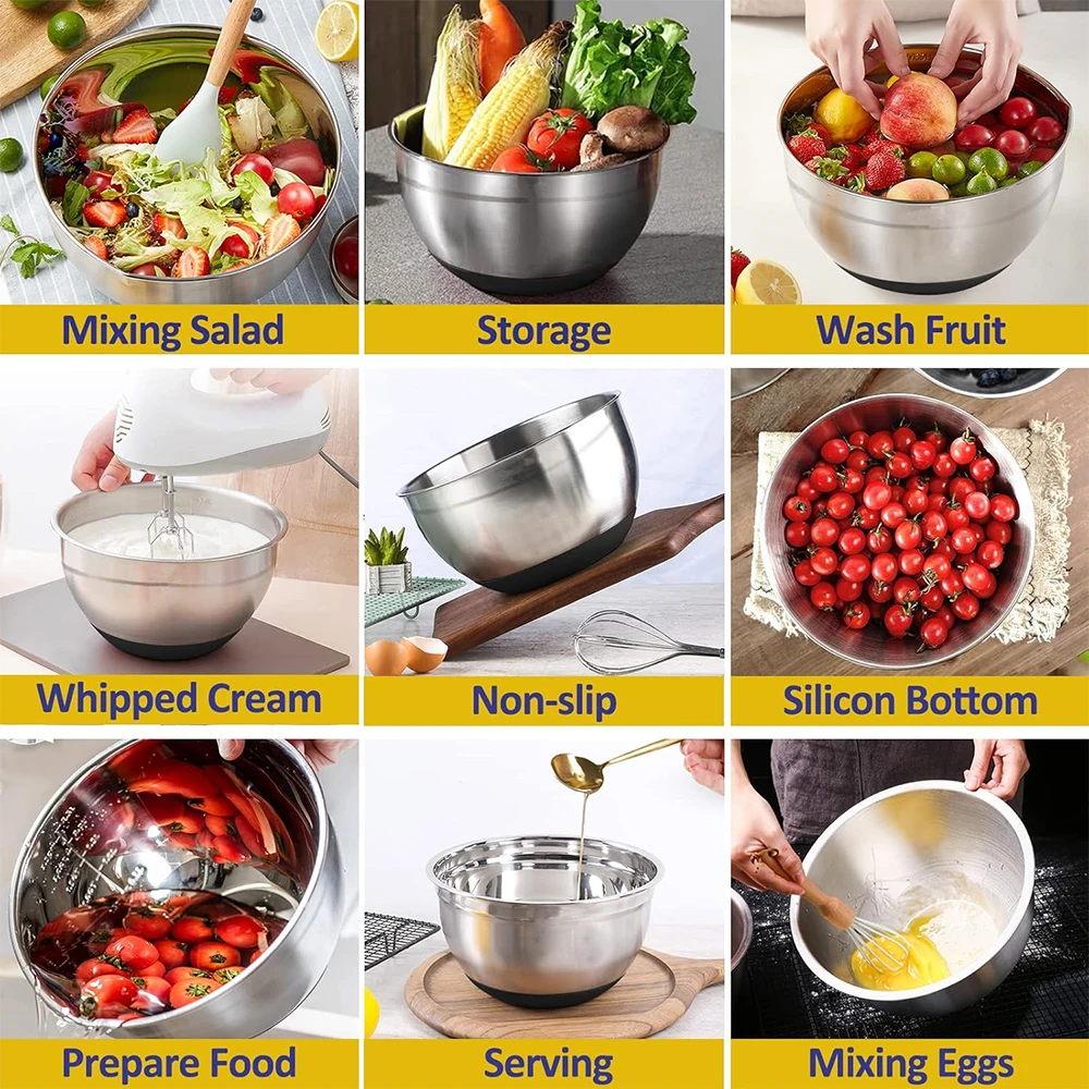 6-Piece Nesting Mixing Bowls with Airtight Lids 5