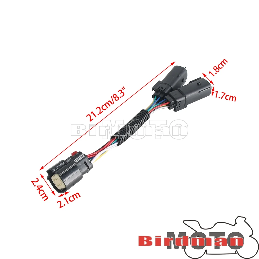 6 Pin Rear Light Plug Connector Wire Harness Y-Harness For Harley Road King Special Street Road Glide FLTRXS FLTRX FLHX FLHXS