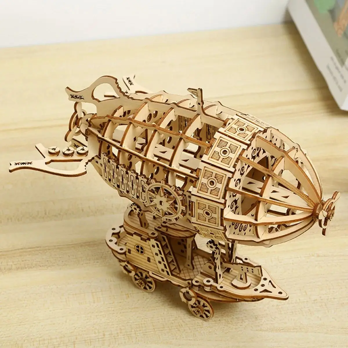 Creative Airship Model Jigsaw Puzzles Models Kit Child Model Car DIY 3D Puzzle Toys for Adults Handmade toys Wooden Model