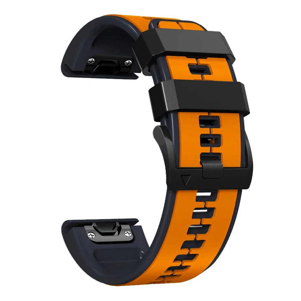 For Garmin Instinct 2 / Instinct Tactical Solar Dual Power Surf Strap Quick Release Watchband Fenix 7 6 5 Band Silicone Bracelet